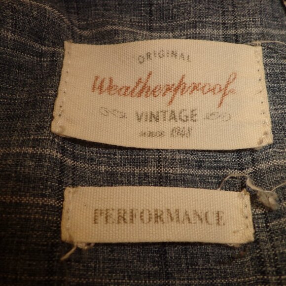 NEW Original Weatherproof Vintage Men's Button Down Shirt L/G Blue Plaid - Picture 11 of 15